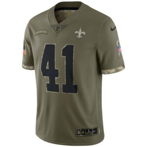 Men's New Orleans Saints Nike Olive 2022 Salute To Service Limited Jersey