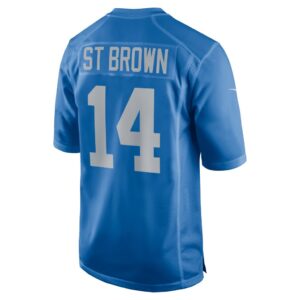 Men's Detroit Lions Amon-Ra St. Brown Nike Blue Player Game Jersey