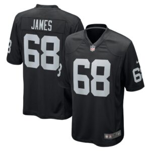 Men's Las Vegas Raiders Andre James Nike Black Game Jersey