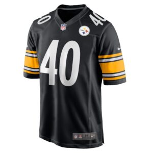 Men's Pittsburgh Steelers Andrew Adams Nike Black Game Player Jersey