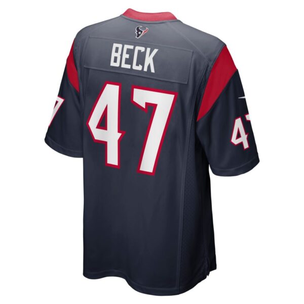 Men's Houston Texans Andrew Beck Nike Navy Team Game Jersey