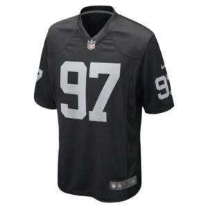 Men's Las Vegas Raiders Andrew Billings Nike Black Game Player Jersey