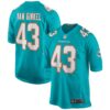 Men's Miami Dolphins Andrew Van Ginkel Nike Aqua Game Jersey