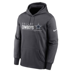 Men's Dallas Cowboys Nike Anthracite Prime Logo Name Split Pullover Hoodie