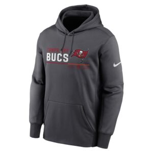 Men's Tampa Bay Buccaneers Nike Anthracite Prime Logo Name Split Pullover Hoodie