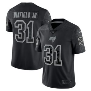 Men's Tampa Bay Buccaneers Antoine Winfield Jr. Nike Black RFLCTV Limited Jersey