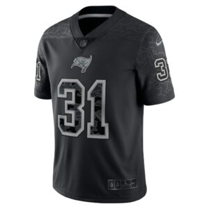 Men's Tampa Bay Buccaneers Antoine Winfield Jr. Nike Black RFLCTV Limited Jersey