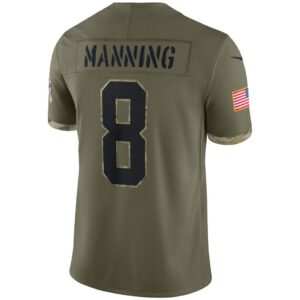 Men's New Orleans Saints Archie Manning Nike Olive 2022 Salute To Service Retired Player Limited Jersey