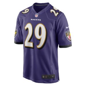 Men's Baltimore Ravens Ar'Darius Washington Nike Purple Player Game Jersey