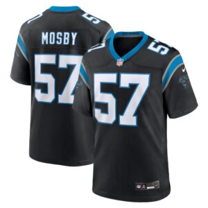 Men's Carolina Panthers Arron Mosby Nike Black Team Game Jersey