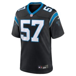 Men's Carolina Panthers Arron Mosby Nike Black Team Game Jersey