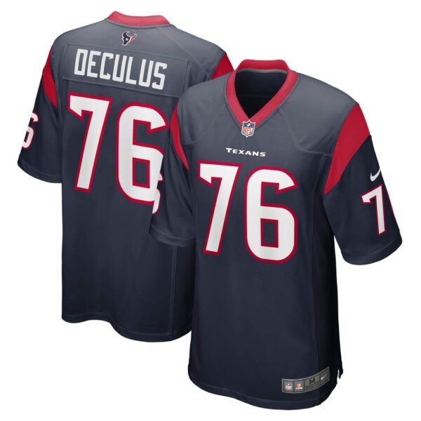 Men's Houston Texans Austin Deculus Nike Navy Game Player Jersey