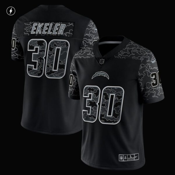 Men's Los Angeles Chargers Austin Ekeler Nike Black RFLCTV Limited Jersey