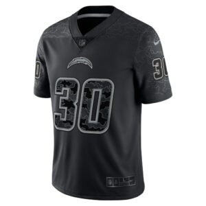 Men's Los Angeles Chargers Austin Ekeler Nike Black RFLCTV Limited Jersey