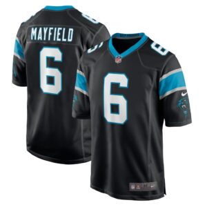 Men's Carolina Panthers Baker Mayfield Nike Black Home Player Game Jersey