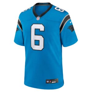 Men's Carolina Panthers Baker Mayfield Nike Blue Alternate Player Game Jersey