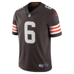 Men's Nike Baker Mayfield Brown Cleveland Browns Vapor Limited Player Jersey