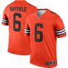 Men's Cleveland Browns Baker Mayfield Nike Orange Inverted Legend Jersey