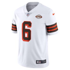 Men's Cleveland Browns Baker Mayfield Nike White 1946 Collection Alternate Vapor Limited Jersey