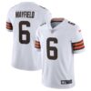 Men's Nike Baker Mayfield White Cleveland Browns Vapor Limited Jersey