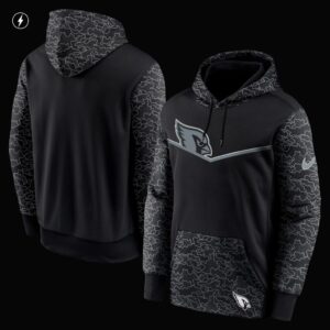 Men's Arizona Cardinals Nike Black RFLCTV Chevron Pullover Hoodie