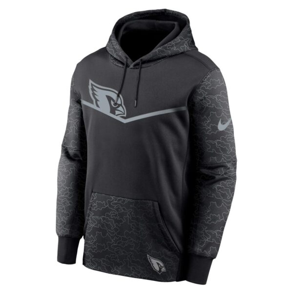 Men's Arizona Cardinals Nike Black RFLCTV Chevron Pullover Hoodie