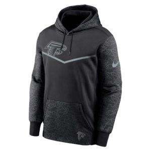 Men's Atlanta Falcons Nike Black RFLCTV Chevron Pullover Hoodie