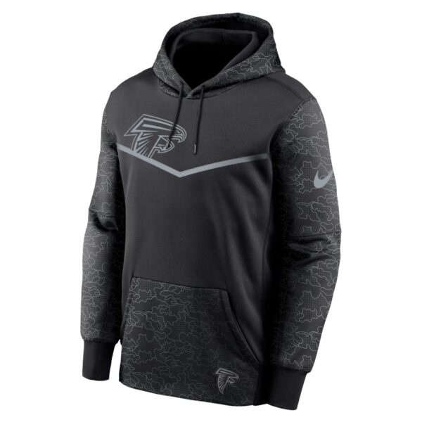 Men's Atlanta Falcons Nike Black RFLCTV Chevron Pullover Hoodie