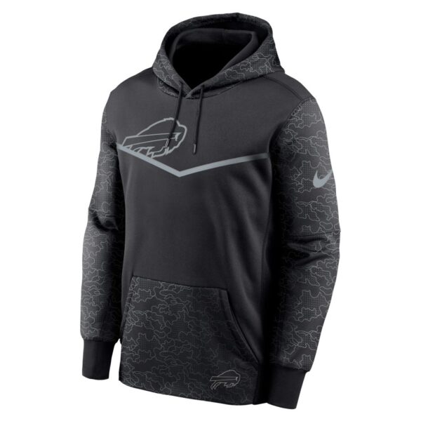 Men's Buffalo Bills Nike Black RFLCTV Chevron Pullover Hoodie