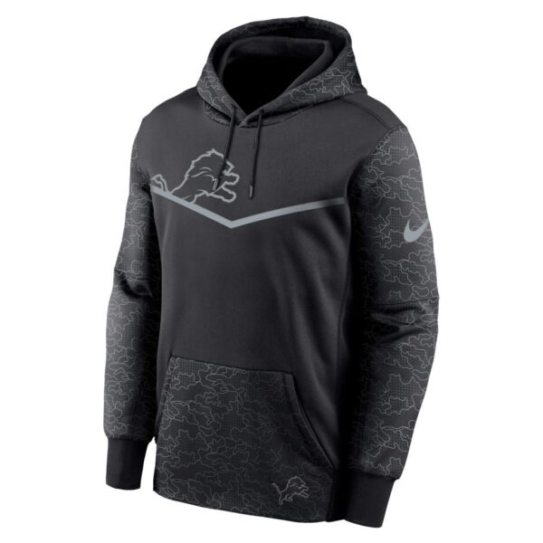 Men's Detroit Lions Nike Black RFLCTV Chevron Pullover Hoodie