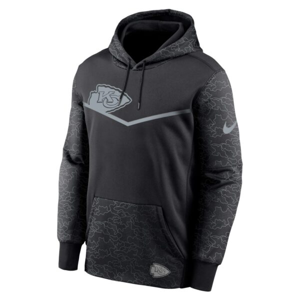 Men's Kansas City Chiefs Nike Black RFLCTV Chevron Pullover Hoodie