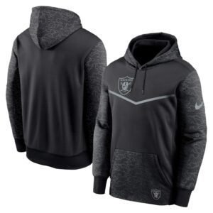 Men's Las Vegas Raiders Nike Black RFLCTV Chevron Pullover Hoodie