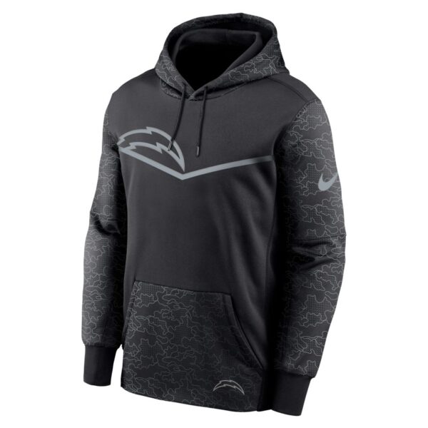 Men's Los Angeles Chargers Nike Black RFLCTV Chevron Pullover Hoodie