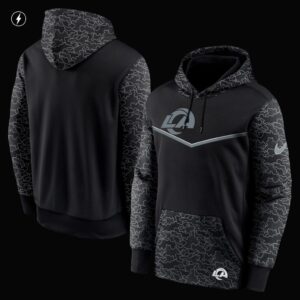 Men's Los Angeles Rams Nike Black RFLCTV Chevron Pullover Hoodie