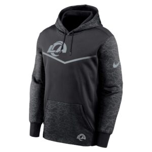 Men's Los Angeles Rams Nike Black RFLCTV Chevron Pullover Hoodie