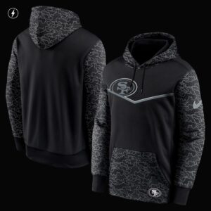 Men's San Francisco 49ers Nike Black RFLCTV Chevron Pullover Hoodie