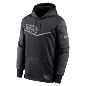 Men's Tennessee Titans Nike Black RFLCTV Chevron Pullover Hoodie