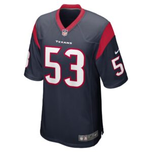 Men's Houston Texans Blake Cashman Nike Navy Game Player Jersey