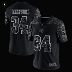 Men's Las Vegas Raiders Bo Jackson Nike Black Retired Player RFLCTV Limited Jersey