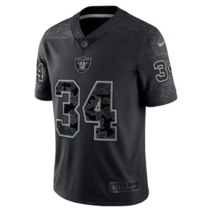 Men's Las Vegas Raiders Bo Jackson Nike Black Retired Player RFLCTV Limited Jersey