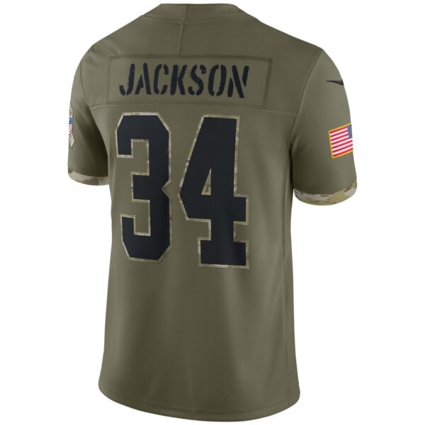 Men's Las Vegas Raiders Bo Jackson Nike Olive 2022 Salute To Service Retired Player Limited Jersey