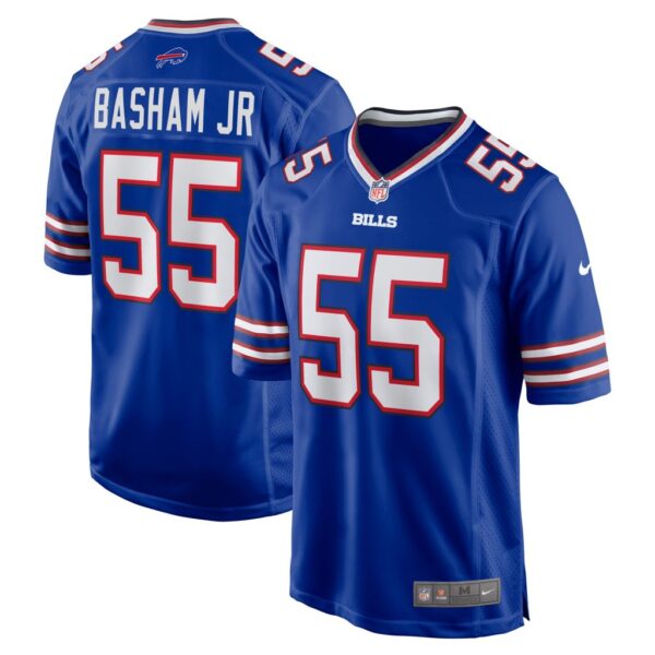 Men's Buffalo Bills Boogie Basham Nike Royal Game Jersey