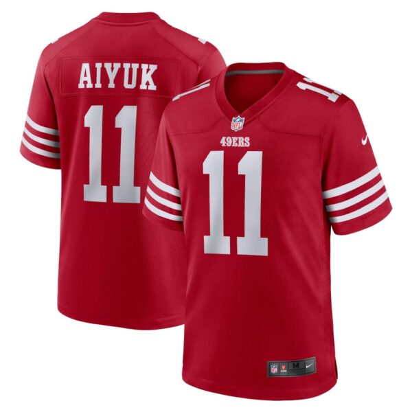 Men's San Francisco 49ers Brandon Aiyuk Nike Scarlet Team Player Game Jersey