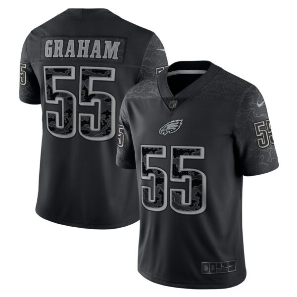 Men's Philadelphia Eagles Brandon Graham Nike Black RFLCTV Limited Jersey