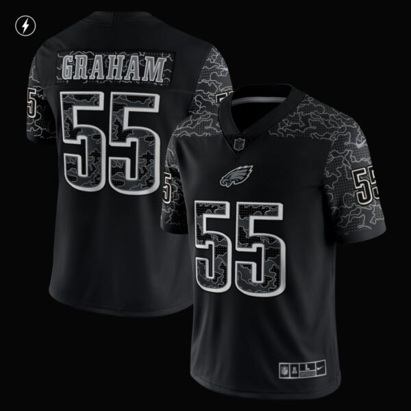 Men's Philadelphia Eagles Brandon Graham Nike Black RFLCTV Limited Jersey