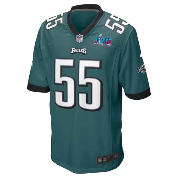 Men's Philadelphia Eagles Brandon Graham Nike Midnight Green Super Bowl LVII Patch Game Jersey