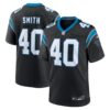 Men's Carolina Panthers Brandon Smith Nike Black Team Game Jersey