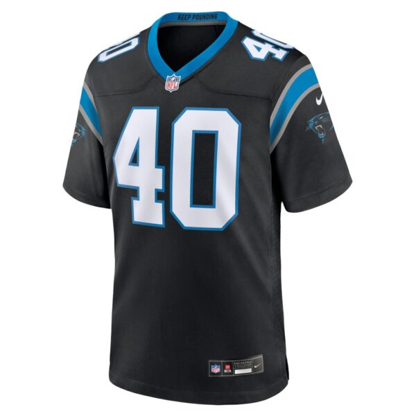 Men's Carolina Panthers Brandon Smith Nike Black Team Game Jersey