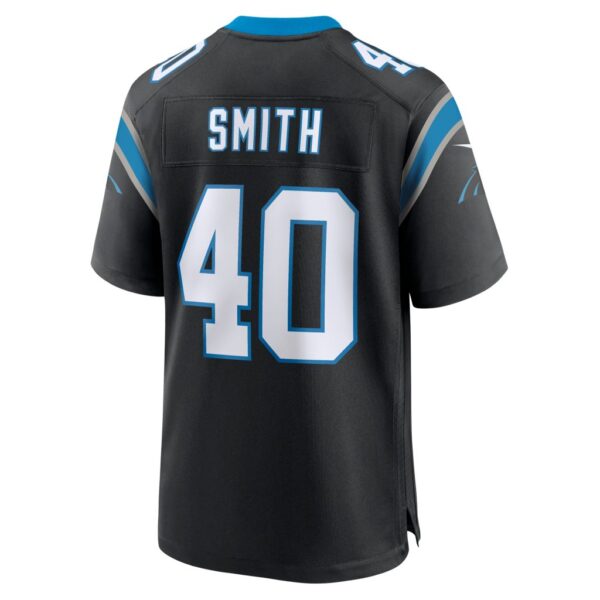 Men's Carolina Panthers Brandon Smith Nike Black Team Game Jersey