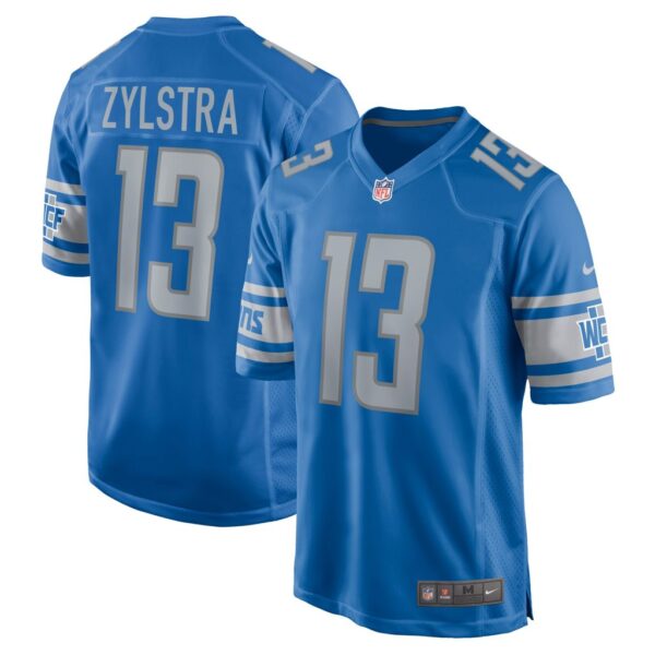 Men's Detroit Lions Brandon Zylstra Nike Blue Home Game Player Jersey